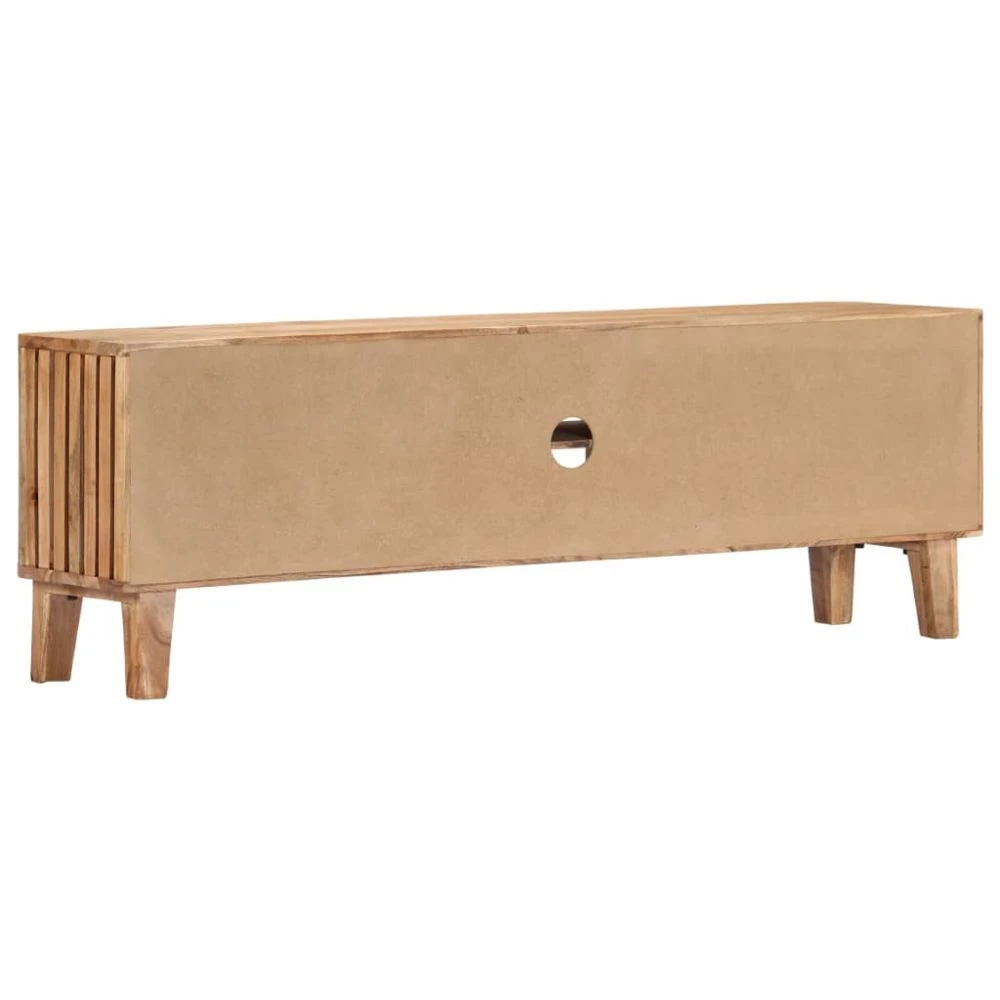 VidaXL Meuble TV 130 X 30 X 45 Cm Bois D'acacia Massif 5 VidaXL Meuble TV 130 X 30 X 45 Cm Bois D'acacia Massif – Image 5