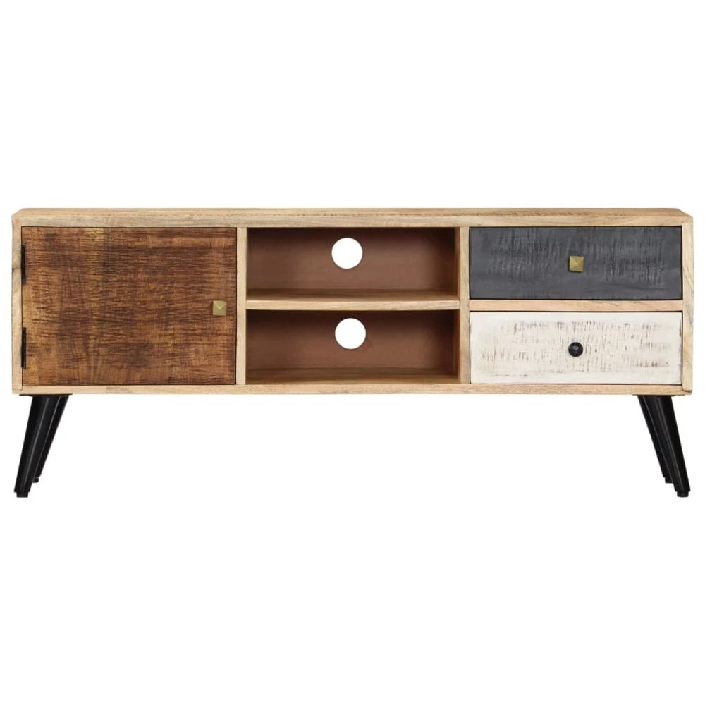 VidaXL Meuble TV 115 X 30 X 47 Cm Bois Massif De Manguier 2 VidaXL Meuble TV 115 X 30 X 47 Cm Bois Massif De Manguier – Image 2