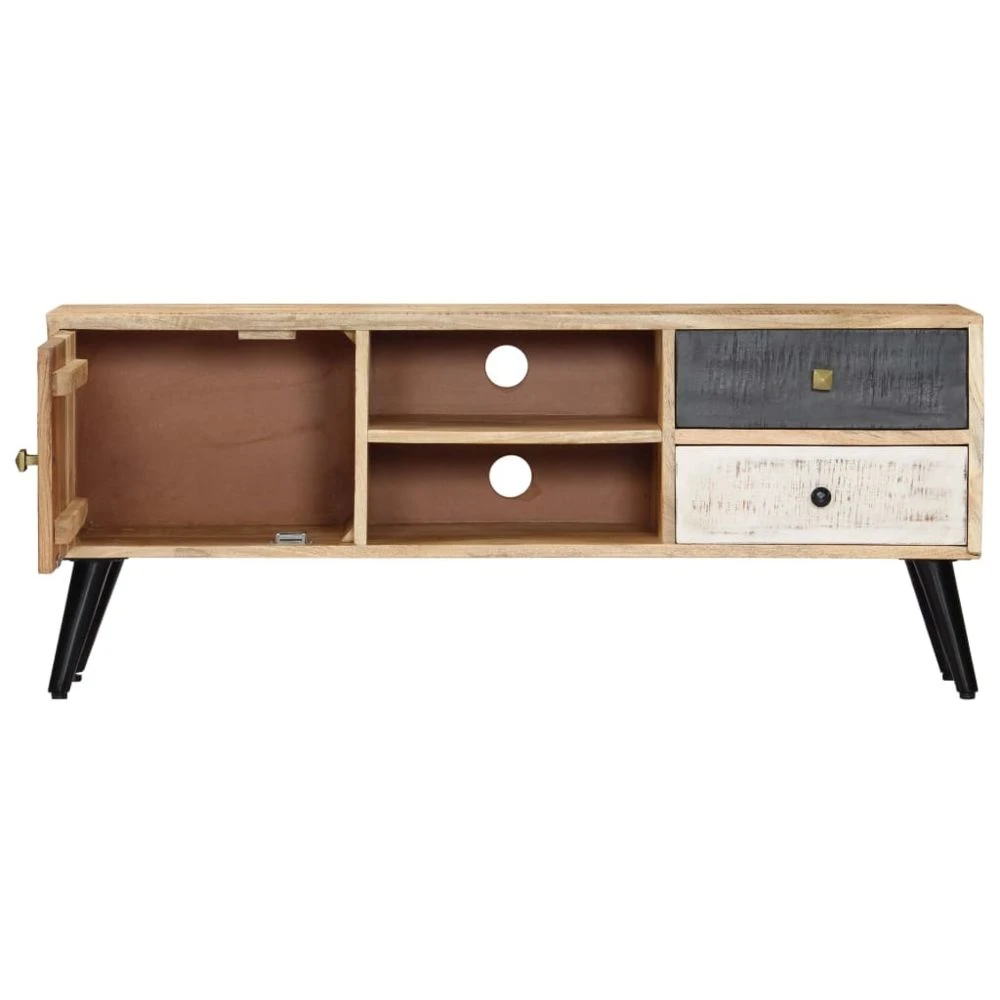 VidaXL Meuble TV 115 X 30 X 47 Cm Bois Massif De Manguier 3 VidaXL Meuble TV 115 X 30 X 47 Cm Bois Massif De Manguier – Image 3