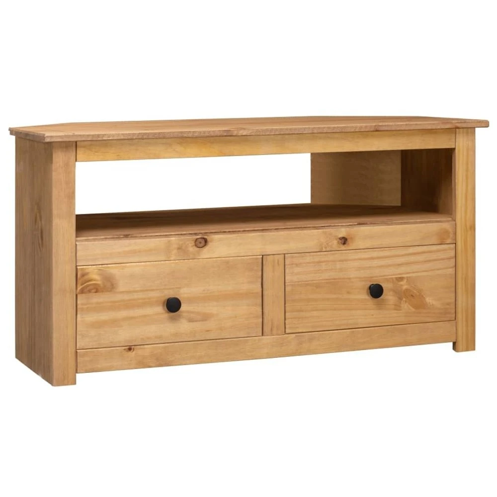 VidaXL Meuble TV D'angle 93x55x49 Cm Pin Solide Assortiment Panama 1 VidaXL Meuble TV D'angle 93x55x49 Cm Pin Solide Assortiment Panama