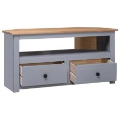 VidaXL Meuble TV D'angle Gris 93x55x49cm Pin Solide Assortiment Panama 7 VidaXL Meuble TV D'angle Gris 93x55x49cm Pin Solide Assortiment Panama -Wavemaster Shop 8719883682556 g en hd 2