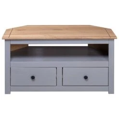 VidaXL Meuble TV D'angle Gris 93x55x49cm Pin Solide Assortiment Panama 9 VidaXL Meuble TV D'angle Gris 93x55x49cm Pin Solide Assortiment Panama -Wavemaster Shop 8719883682556 g en hd 4