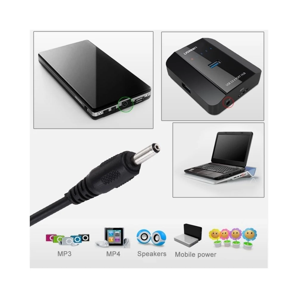 Wewoo Pour PSP / DVD, Câble Spiralé à 1.5m 1A USB 2.0 Mâle à Bent DC 4.... – Image 5