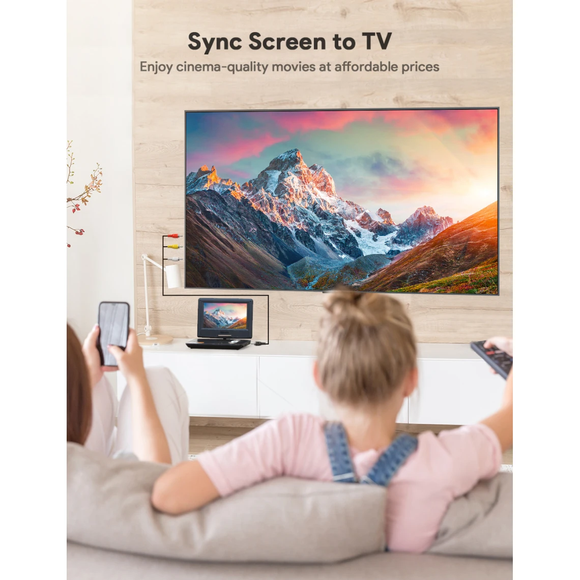 APEMAN Lecteur DVD 12'', Écran Pivotant HD 9,5'', Sac Appui-tête De ... 4 APEMAN Lecteur DVD 12'', Écran Pivotant HD 9,5'', Sac Appui-tête De ... – Image 4