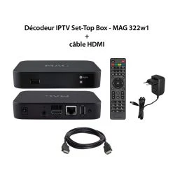 Divers Marques Décodeur IPTV Multimédia - MAG 322w1 - Set Top Box TV, H.265, WLAN W...