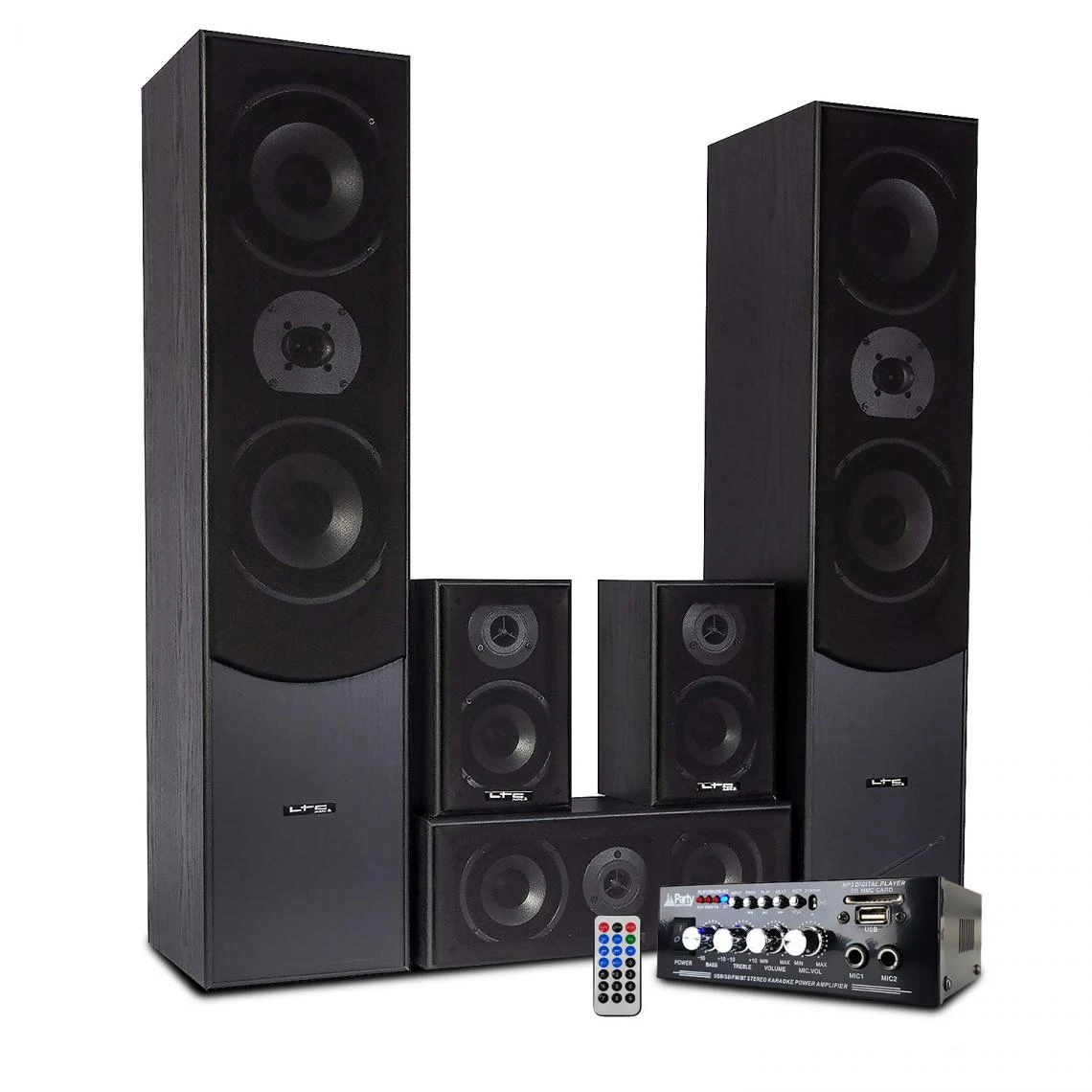 Ensemble Home-Cinéma/Acoustiques Hifi 5 Enceintes LTC Audio E1004 Noi... 1 Ensemble Home-Cinéma/Acoustiques Hifi 5 Enceintes LTC Audio E1004 Noi...