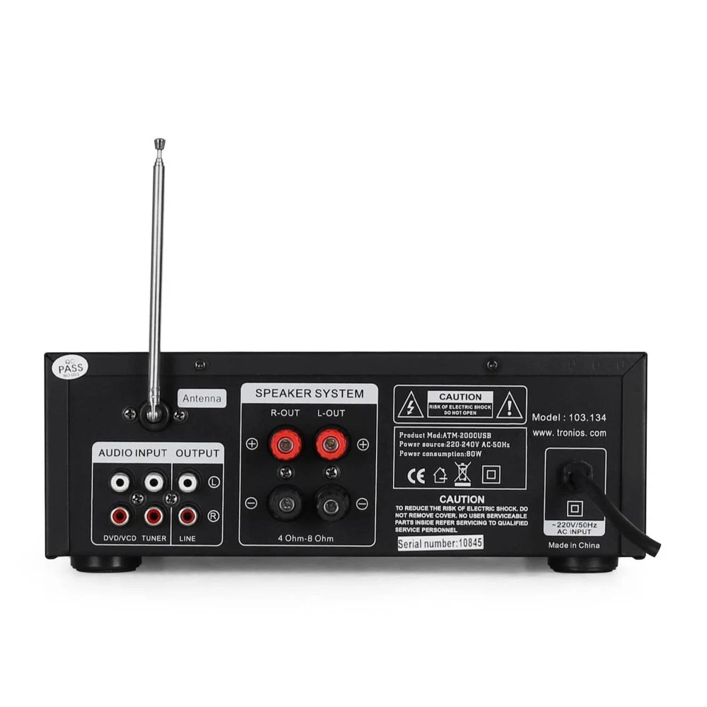 Flash Amplificateur Skytronic KaraokĂ© Noir USB/SD/FM 160W + 2 Microphones F... â Image 2