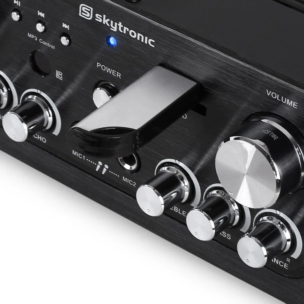Flash Amplificateur Skytronic Karaoké Noir USB/SD/FM 160W + 2 Microphones F... 3 Flash Amplificateur Skytronic Karaoké Noir USB/SD/FM 160W + 2 Microphones F... – Image 3