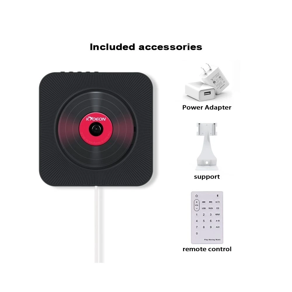 Wewoo Lecteur DVD Portable CD Bluetooth 4.2 + EDR à Montage Mural Avec Tél... 2 Wewoo Lecteur DVD Portable CD Bluetooth 4.2 + EDR à Montage Mural Avec Tél... – Image 2