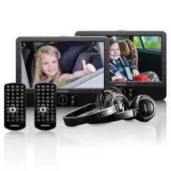 Lenco Lecteur DVD Portable 2 x 9" Avec USB/carte SD/pile Intégrée, Deux ...