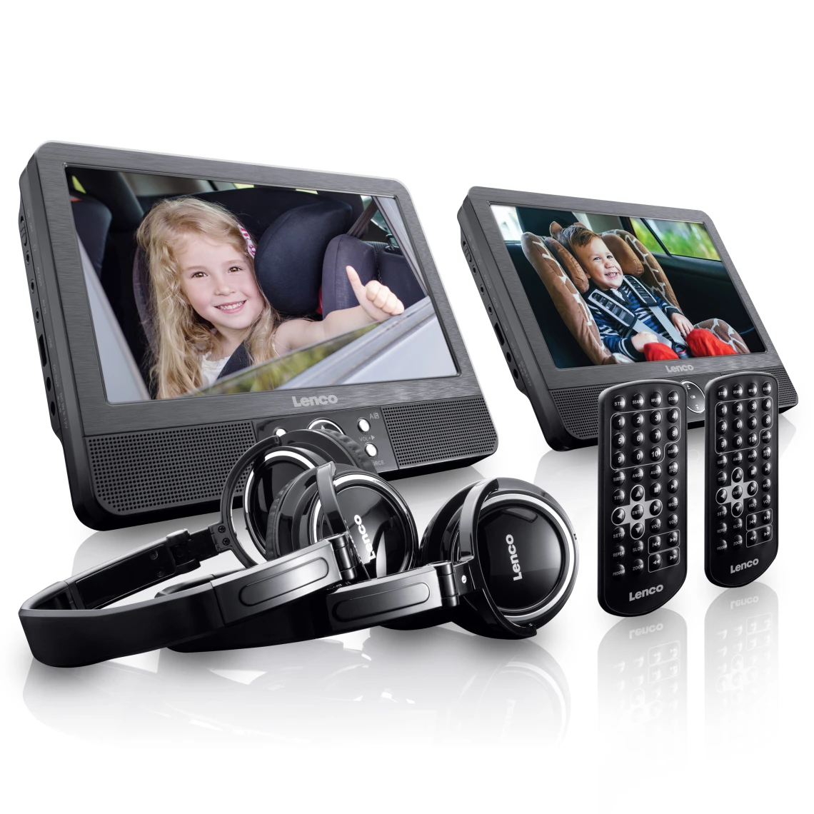 Lenco Lecteur DVD Portable 2 x 9" Avec USB/carte SD/pile Intégrée, Deux ... 2 Lenco Lecteur DVD Portable 2 x 9" Avec USB/carte SD/pile Intégrée, Deux ... – Image 2