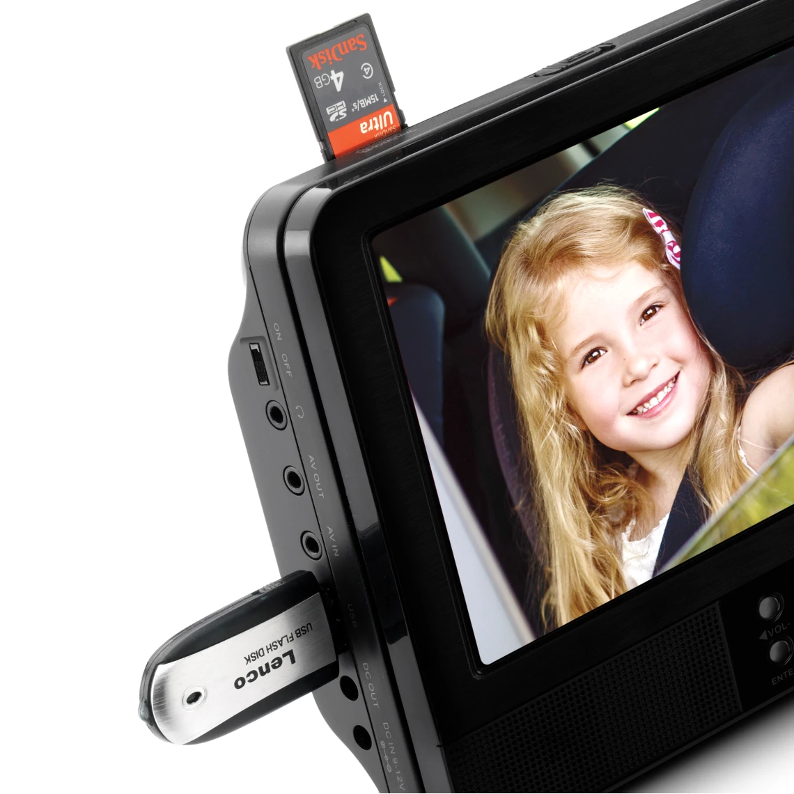 Lenco Lecteur DVD Portable 2 x 9" Avec USB/carte SD/pile Intégrée, Deux ... 3 Lenco Lecteur DVD Portable 2 x 9" Avec USB/carte SD/pile Intégrée, Deux ... – Image 3