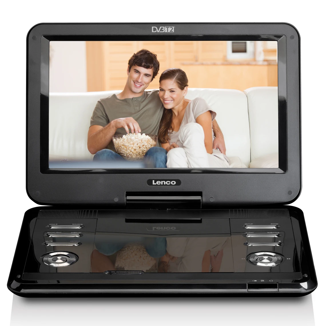 Lenco Lecteur DVD Portable De 12" Avec RĂ©cepteur DVB-T2 DVP-1273 Noir â Image 2