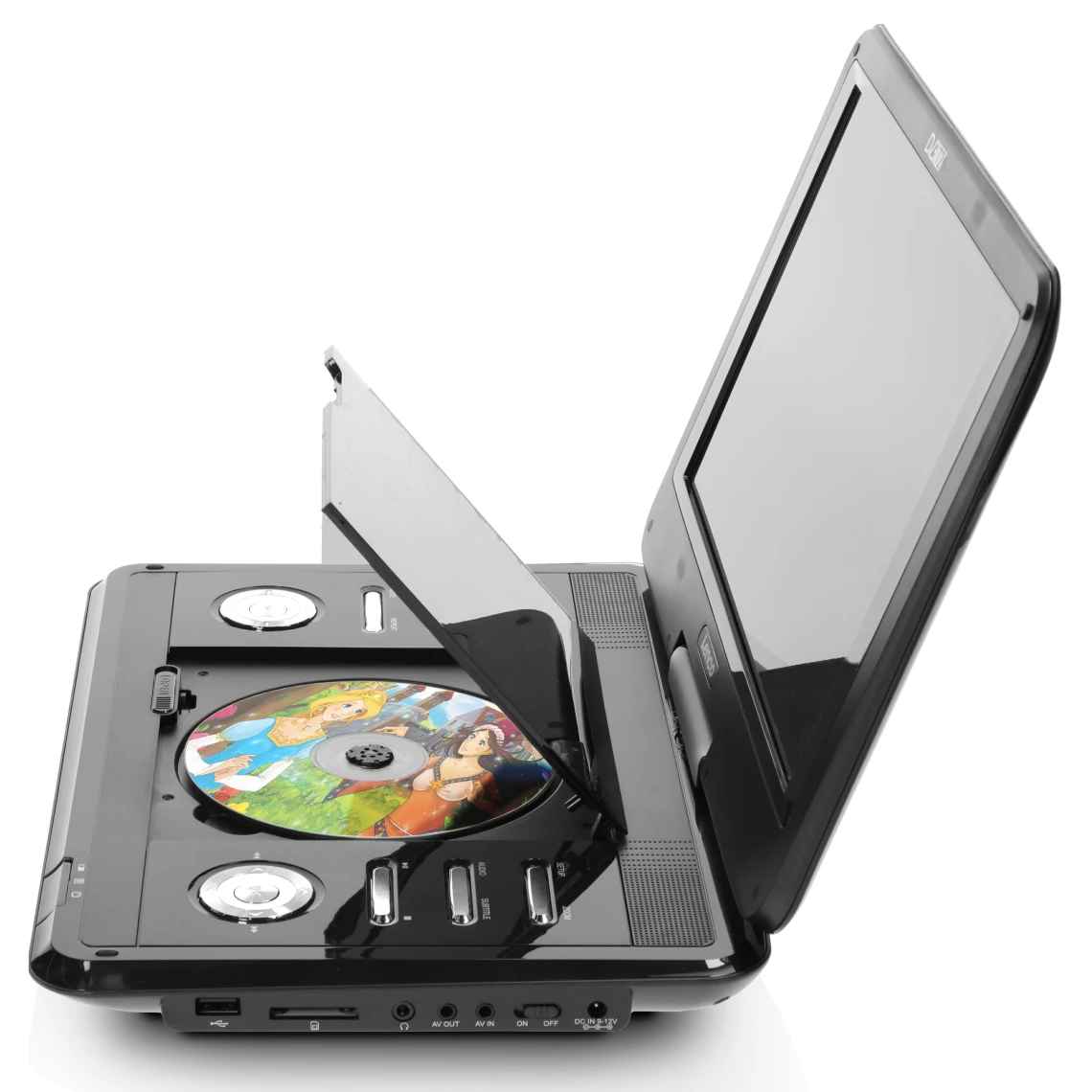 Lenco Lecteur DVD Portable De 12" Avec RĂ©cepteur DVB-T2 DVP-1273 Noir â Image 4