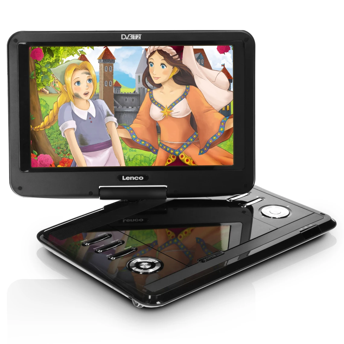 Lenco Lecteur DVD Portable De 12" Avec RĂ©cepteur DVB-T2 DVP-1273 Noir â Image 5