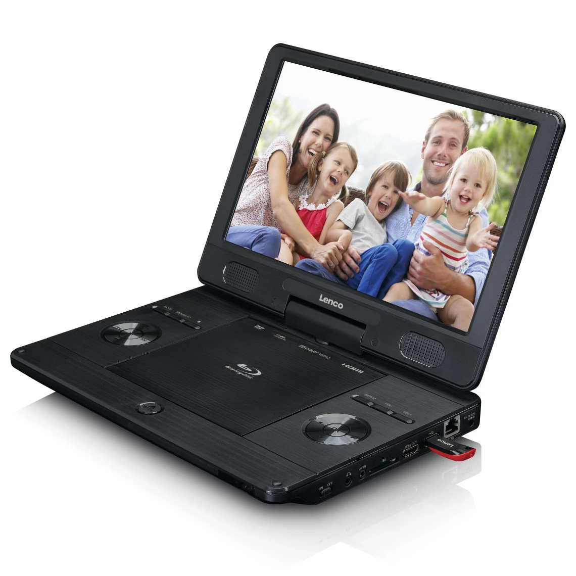 Lenco Lecteur DVD Portable/Blu-ray 11.5" Avec USB Et SD BRP-1150BK Noir â Image 2