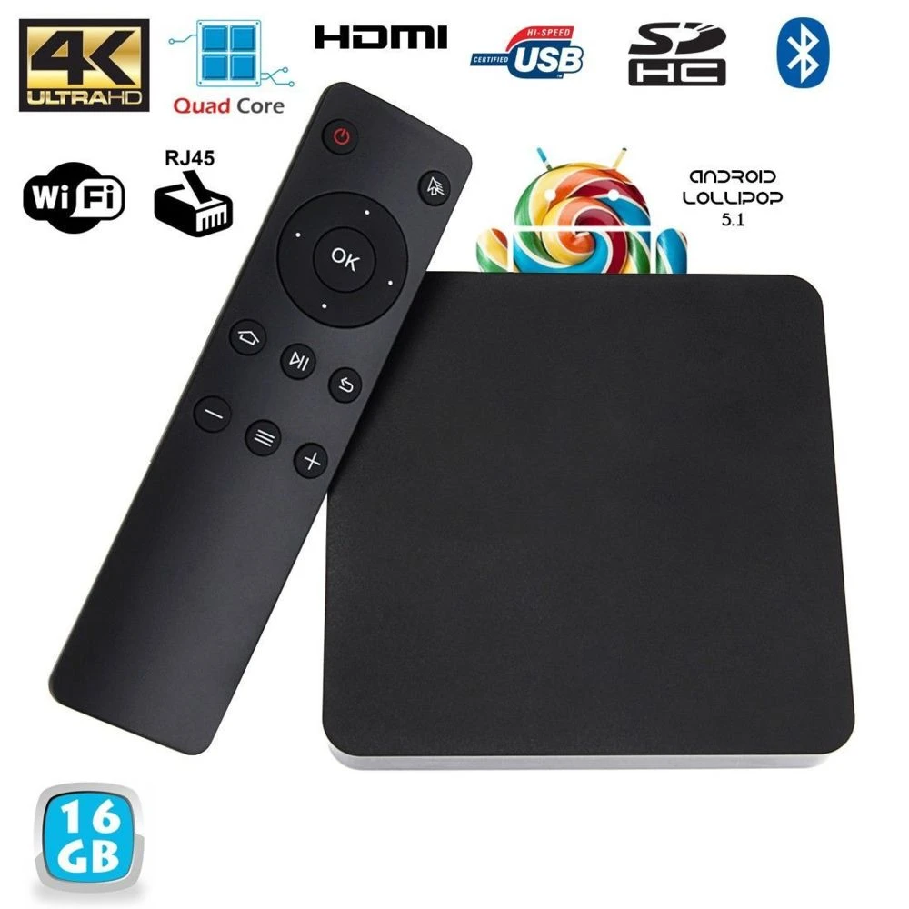 Yonis Android TV Box 5.1 4K Lollipop Media 64bit 16 Go Quad Core 2 Ghz Bluet... 1 Yonis Android TV Box 5.1 4K Lollipop Media 64bit 16 Go Quad Core 2 Ghz Bluet...