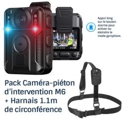 Divers Marques Pack Caméra-piéton D'intervention GPS Professionnel HD 2160P 128Go I...