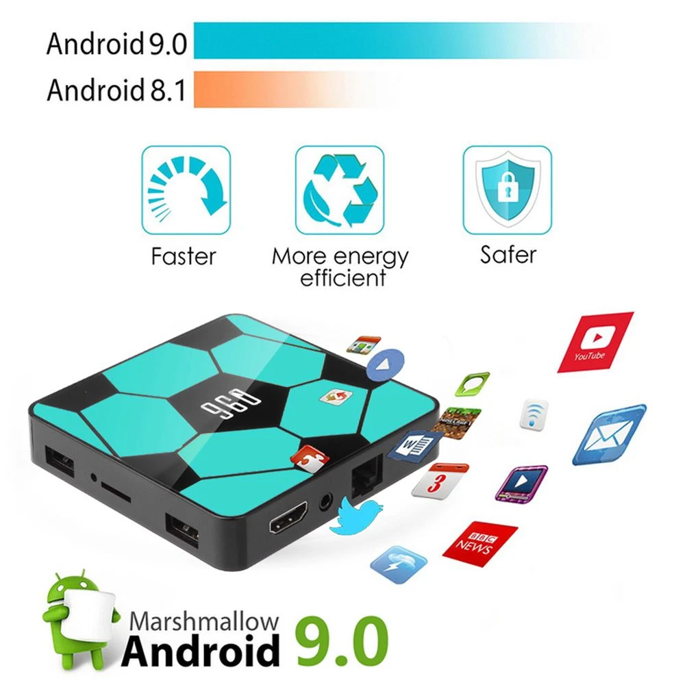 GENERIC Q96 Smart Android 9.0 TV Box RK3229 Quad Core UHD 4K Lecteur MultimĂ©d... â Image 5